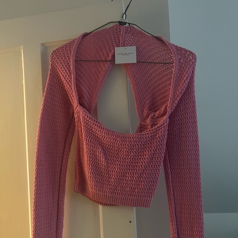 American Eagle Square Neck Knit Sweater